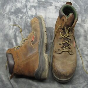 Red Wing King Toe Boots Mens 11.5 E2 WIDE Brown Leather Steel Toe Work Safety